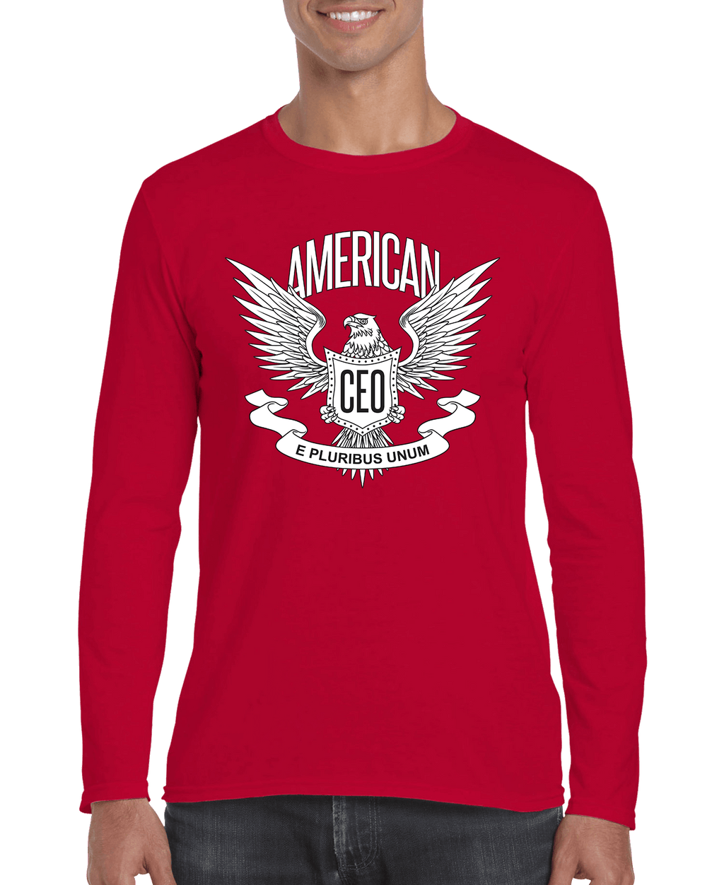 American CEO Patriotic Eagle Men's Long Sleeve Shirt