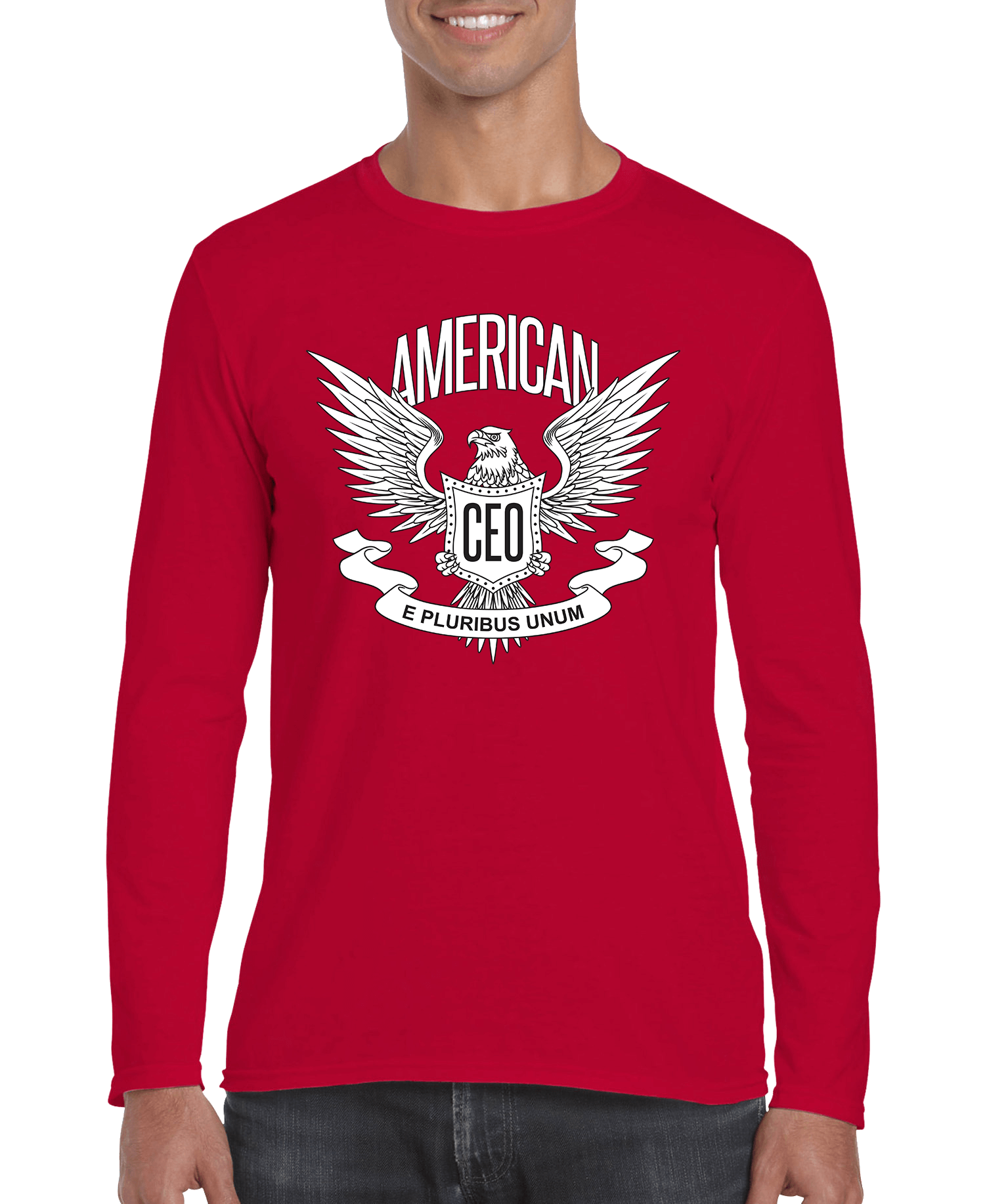 American CEO Patriotic Eagle Men's Long Sleeve Shirt