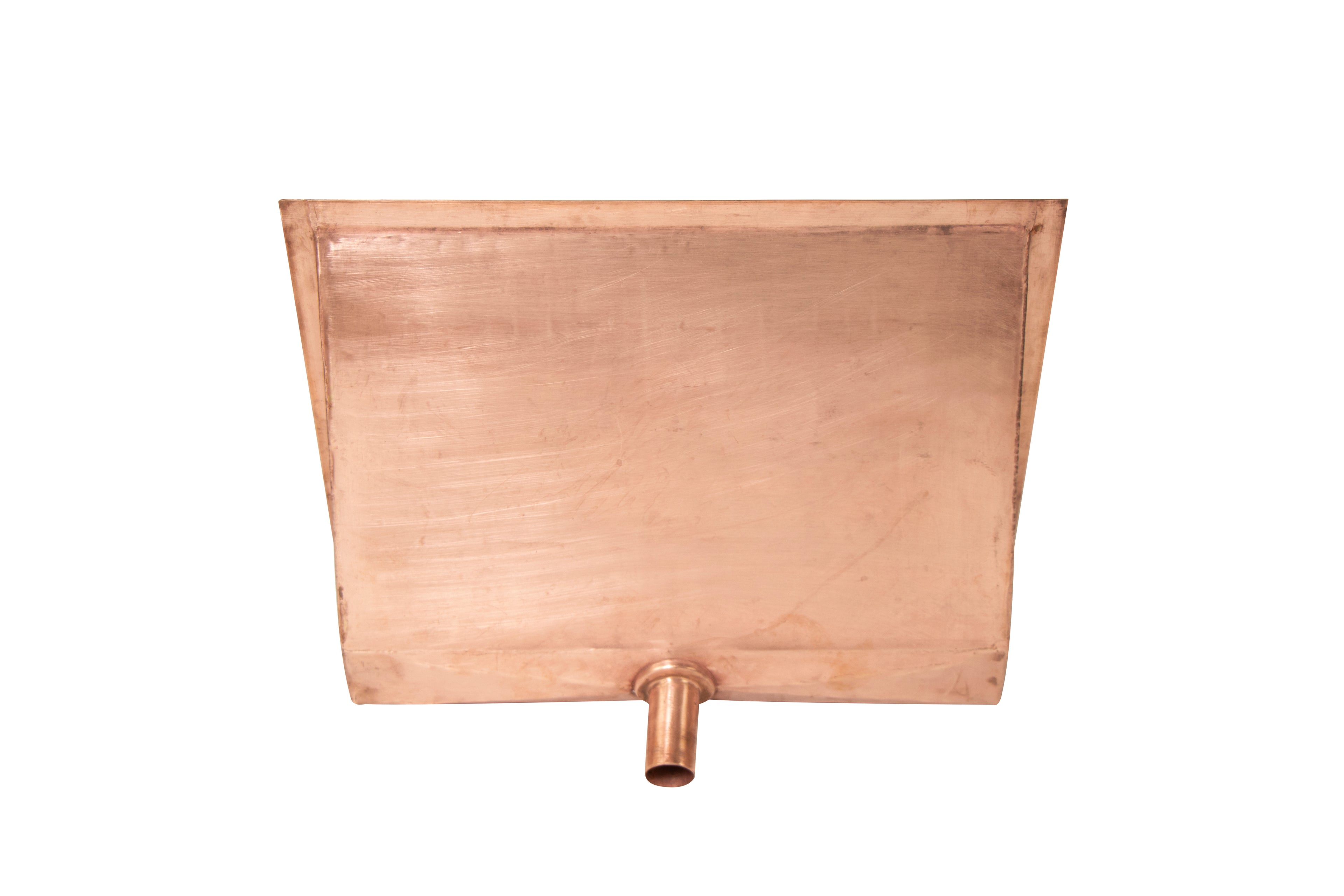22" Rectangular Inclined Bottom Plain Copper Bathroom Sink